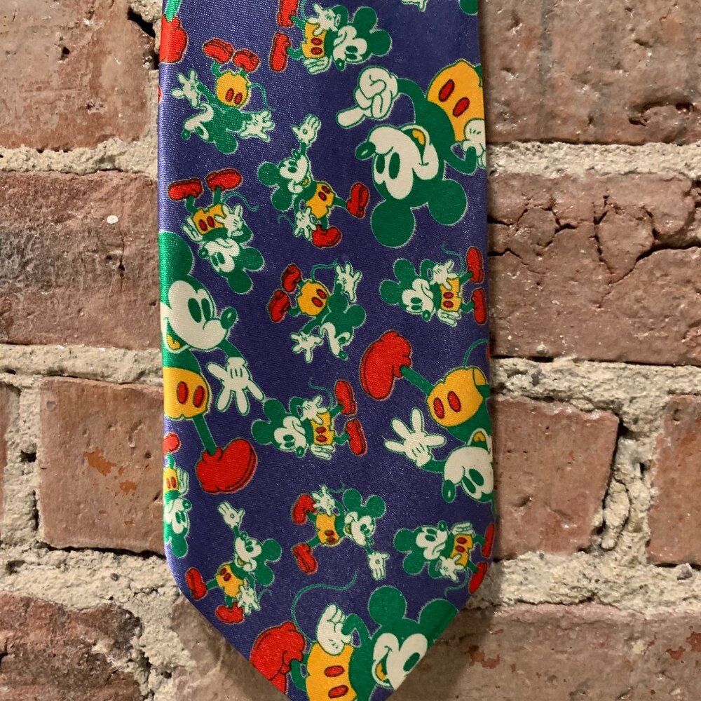 Gold City~ Mickey Mouse / 100% silk tie